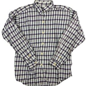 Patagonia Womens Flannel Plaid Button Up Shirt Size M White/Purple 53859‎